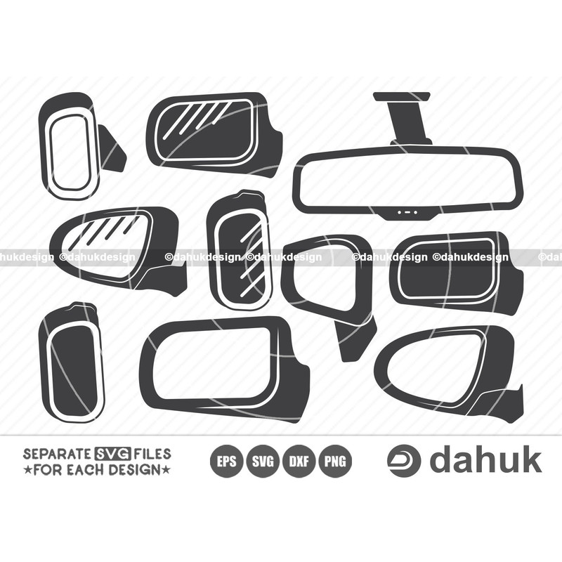 Car Mirror SVG, Car Back Mirror SVG, Car Side Mirror SVG, Rear View Mirror, Rear view svg, Cut file for silhouette, svg, Design space - 1.jpg