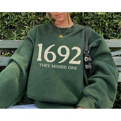salem witch est. 1692 they missed one witch witchy broom t-shirt halloween disney trip sweatshirt hoodie spooky season 2
