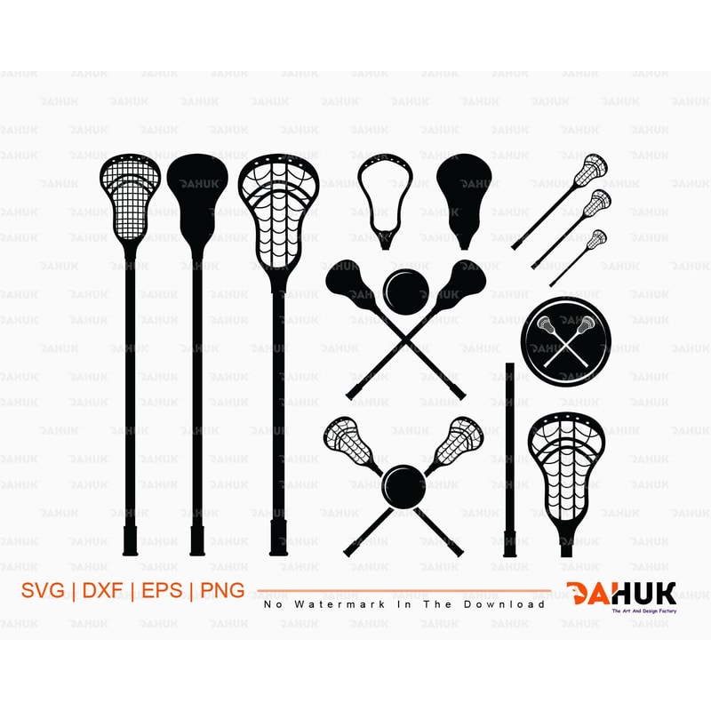 Lacrosse Stick svg, Ball Equipment Field Sports, Game Outfit Uniform, Silhouette, eps, dxf, clipart, svg files, png, cricut,cut file - 1.jpg