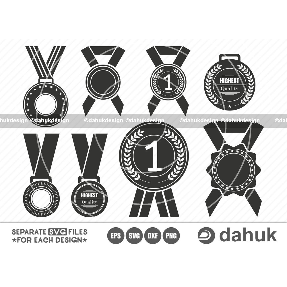 Medal award SVG, Medal Icon svg, Medal svg, Award svg, Medal award illustration, Cut file for silhouette, svg, eps, dxf, png, clipart cricut - 1.jpg
