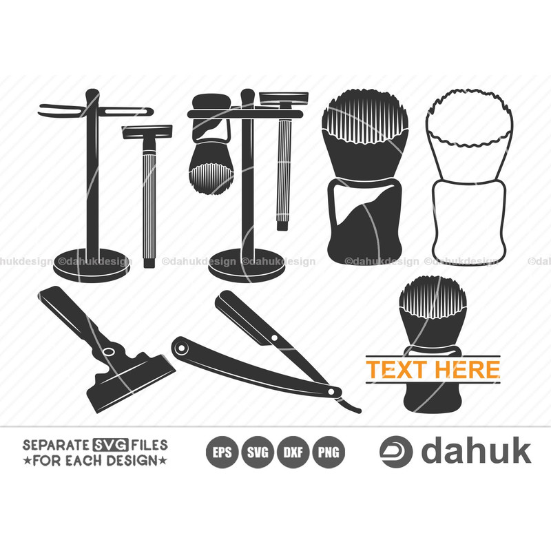 Shaving brush SVG, Barber Brush Svg, Shaving Brush Icon, Wahl Neck Brush Svg, Cut File For Silhouette, Svg, Eps, Dxf, Png, Clipart Cricut - 1.jpg