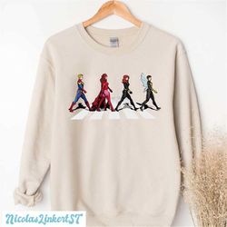 female superhero sweatshirt, avengers girls shirt, marvel hoodie, black widow captain marvel wasp scarlet witch na-21040