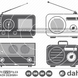 vintage radio svg, retro radio svg, vintage radio icons, vintage radio clipart, cut file for silhouette, svg, eps, dxf,
