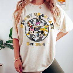 disney graduate est 2023 shirt, retro disney grad shirt, mickey and friends happy grad, class of 2023, gift for senior,