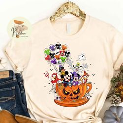 disney halloween balloons shirt, mickey and friends halloween balloons shirts, disney not so scary shirts, disney trick