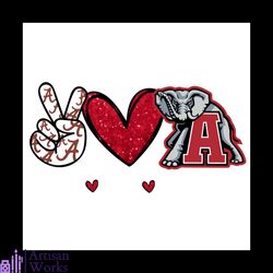 peace love alabama svg, sport svg, sport svg, alabama svg, crimson tide svg