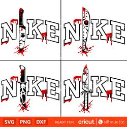 Nike Bundle Knife Svg, Dripping Blood Svg, Horror Movie Svg, Halloween Svg, Cricut, Silhouette Vector Cut File