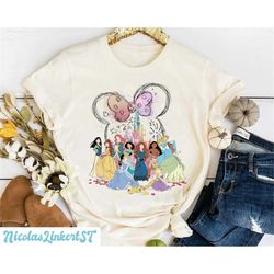 retro disney princess shirt, disney watercolor castle minnie shirt, disneyland vacation shirt, cinderella belle ariel ra