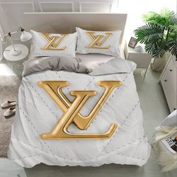 Louis Vuitton Fashion Logo Luxury Brand Bedding Sets, Bedroo - Inspire  Uplift