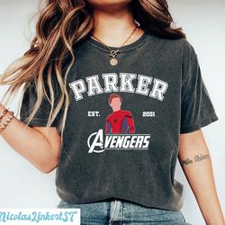 spider-man shirt, parker 2001 shirt, peter parker shirt, avengers shirt, superhero tee, marvel family shirt, comfort col