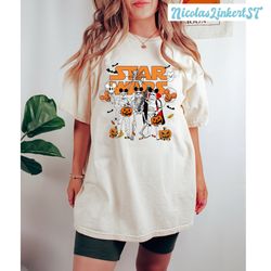 star wars halloween comfort colors shirt, star wars skeleton shirt, darth vader stormtrooper, halloween pumpkin tee, fam