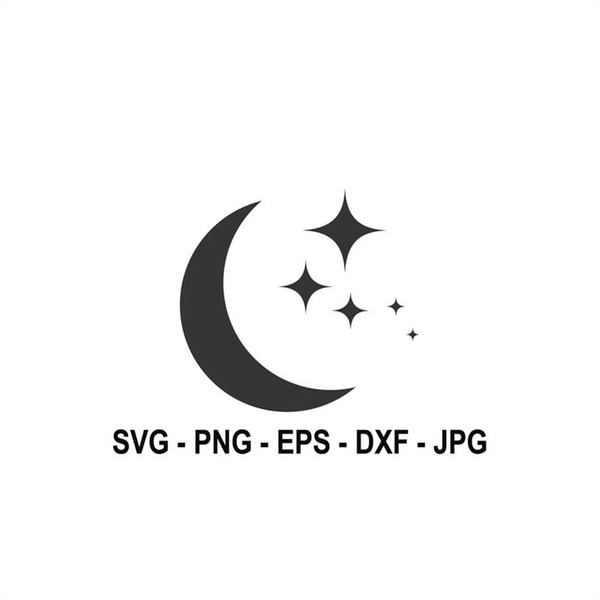 Moon svg,Stars svg,Instant Download,SVG, PNG, EPS, dxf, jpg | Inspire ...