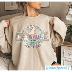remy ratatouille sweatshirt, colorful ratatouille restaurant, gusteaus institute shirt, ratatouille kitchen, remy rat ep