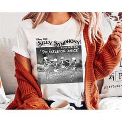 the silly symphony the skeleton dance 1929 t-shirt disney trip sweatshirt hoodie 2023 gift for men women