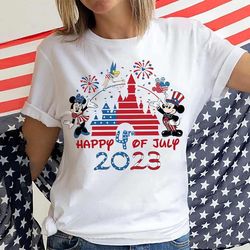 disney happy 4th of july 2023 shirt, mickey and minnie 4th of july 2023 shirt, disney independence, disney castle shirt,
