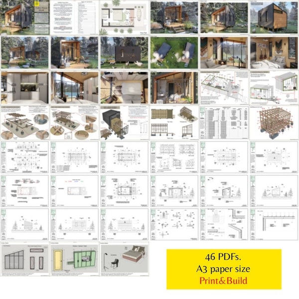 Modern Cabin House Plans,10x18, Cottage Floor Plans ,1 bedro | Inspire ...