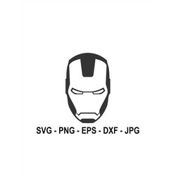 iron man mask svg,cut file circut,silhouette cameo,instant download,svg, png, eps, dxf, jpg digital download