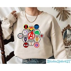 avengers logo hoodie, marvel sweatshirt, avengers all team, spiderman iron man thor, superheroes sweater, avengers assem