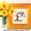 Zodiac art Libra Funny cat signs Libra sign gift Astrology sign Libra Birthday gift Libra Funny cat Finished embroidery.jpg