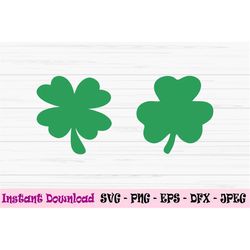 clover svg, st patricks day svg, 4 leaf clover svg, 3 leaf svg, dxf, png, eps, jpeg, cut file, cricut, silhouette, print