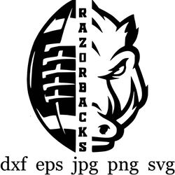 Razorbacks SVG,  Football SVG,  Razorbacks T-shirt design,  SVG Cutting Files,   Cricut Cut Files,  Silhouette Cut Files
