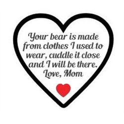 Your Bear Is Made from Clothes - Mom - SVG PDF PNG Jpeg Eps Dxf File - Silhouette- Cricut Compatible