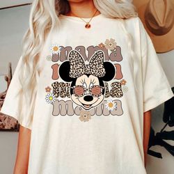 disney minnie mama shirt, mother's day gift, disney woman shirt, happy mother's day, disney mama leopard shirt, minnie l