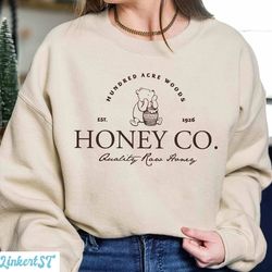 vintage hundred acre woods honey co 1926 sweatshirt, winnie the pooh shirt, disney family vacation shirt, classic pooh b