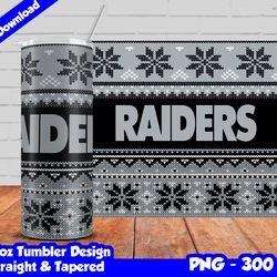 raiders tumbler design png, 20oz skinny tumbler sublimation template, raiders tumbler straight and tapered design,