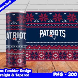 Patriots Tumbler Design PNG, 20oz Skinny Tumbler Sublimation Template, Patriots Tumbler Straight and Tapered Design,