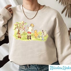 vintage winnie the pooh hoodie, disneyland sweatshirts, pooh and friends, disney retro shirt, pooh bear shirt, disney wo