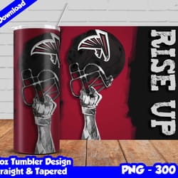 falcons tumbler design png, 20oz skinny tumbler sublimation template, falcons tumbler straight and tapered design,