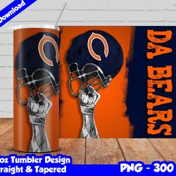 bears tumbler design png, 20oz skinny tumbler sublimation template, bears tumbler straight and tapered design,