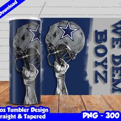 cowboys tumbler design png, 20oz skinny tumbler sublimation template, cowboys tumbler straight and tapered design,