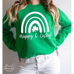 happy and lucky svg,happy go lucky svg,lucky svg,lucky shirt svg,st patricks day svg,irish svg,svg for cricut,png digita