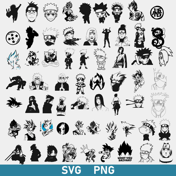Anime Bundl Svg, Anime Svg, Anime Characters Svg, Anime Chibi Svg, Png Digital File.jpg