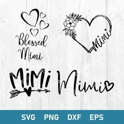 Blessed Mimi Svg, Mimi Svg, Grandma Svg, Mom Life Svg, Png Dxf Eps Digital File File