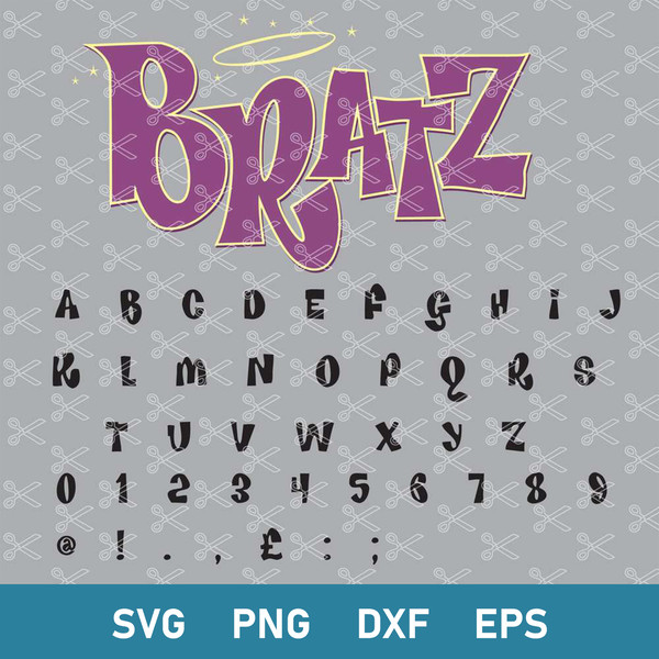 Bratz Font Svg, Bratz Alphabet Svg, Bratz Logo Svg, Png Dxf Eps Digital File.jpg