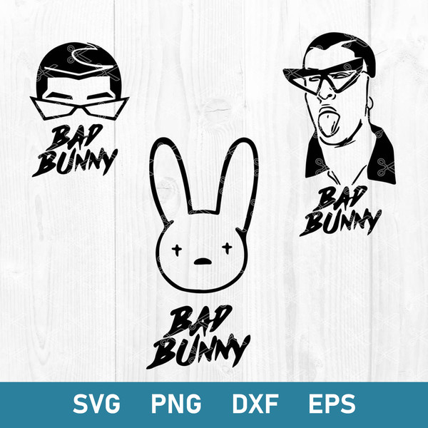Bundle Bad Bunny Svg, Bad Bunny Svg, Bunny Rapper Svg, Png Dxf Eps Digital File.jpg
