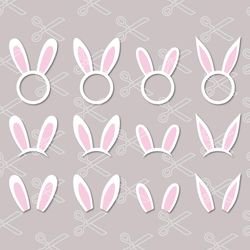 bunny ears bundle svg, bunny ears svg, bunny svg, rabbit svg, png dxf eps file