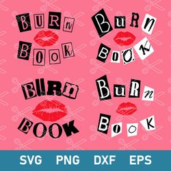 burn book bundle svg, burn book svg, mean girls svg, png dxf eps digital file
