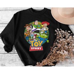 toy story woody jessie buzz lightyear alien vintage retro 2023 t-shirt disney trip 2023 sweatshirt hoodie vacation 2023