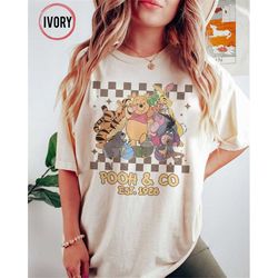 vintage winnie the pooh comfort colors shirt, retro pooh and co est 1926, pooh bear and friends, walt disney world, disn