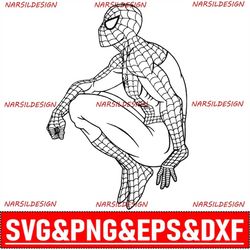 spiderman svg , spider-man svg cut files for cricut, spider man clipart, spiderman silhouette