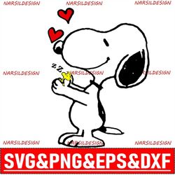 snoopy, peanuts, svg file, eps file, png file,instant download, cricut cut file, silhouette cameo, valentine svg, valent