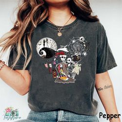 nightmare before christmas comfort colors shirt,jack and sally tee,disney halloween shirt,oogie boogie halloween shirt,j