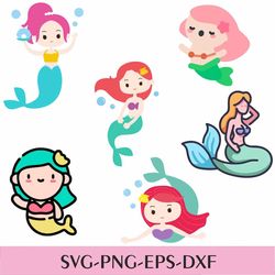 mermaid svg bundle, cute mermaid, mermaid clipart, sea beach svg, mermaid tail svg, mermaid layer, png, vector, cricut