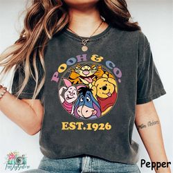 retro pooh & co 1926 comfort colors shirt, vintage winnie the pooh shirt, pooh bear shirt, pooh and friends, walt disney