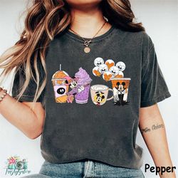 vintage disneyland halloween shirt, comfort colors disney halloween shirt, mickey and friend skeleton, disney pumpkin sh