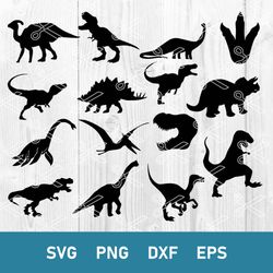dinosaur bundle svg, dinosaur svg, dinosaur silhouette svg, png dxf eps file